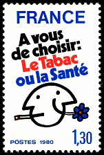 Image du timbre A vous de choisir: le tabac ou la santé