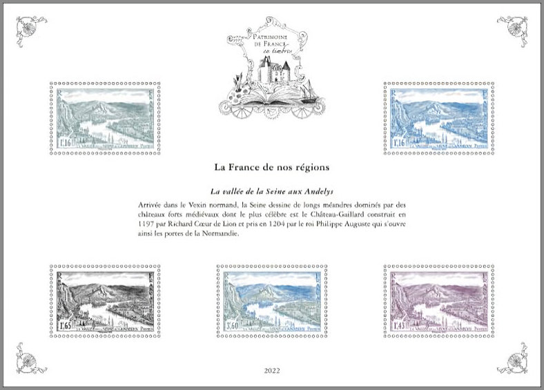 Image du timbre LA FRANCE DE NOS RÉGIONS-La vallée de la Seine aux Andelys