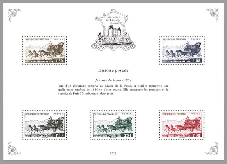 Image du timbre Histoire postale - Journée du timbre 1952
