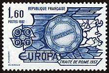 Image du timbre Traité de Rome 1957