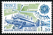 Aviation postale intérieure 10.VII.1935 Simoun<BR>Bordeaux, Le Havre, Lille, Strasbourg