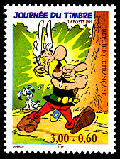 Journée du timbre 1999<BR>Astérix avec surtaxe Croix-Rouge
