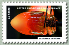 Image du timbre Le travail du verre