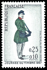 Journée du timbre 1967<BR>Facteur du Second Empire
