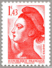 Image du timbre Liberté à 1€43 pour lettre prioritaire