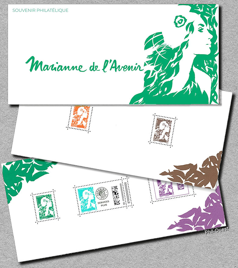 Image du timbre Souvenir philatélique de 5 timbres de la Marianne de l'Avenir