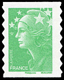 Image du timbre Marianne de Beaujard sans valeur faciale vert