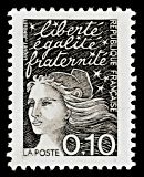 Image du timbre Marianne de Luquet 0 F 10 sépia
