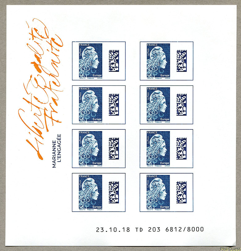 Image du timbre Marianne pour l'Europe