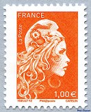 Marianne d'Yseult Digan
   Complémentaire 1 € orange