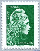 Image du timbre Marianne d'Yseult Digan-Lettre verte jusqu'à 20g