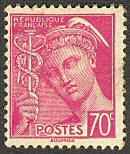 Image du timbre Mercure 70c lilas-rose2ème série