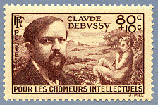 Image du timbre Claude Debussy 80c