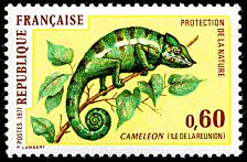 Image du timbre CaméléonIle de la Réunion