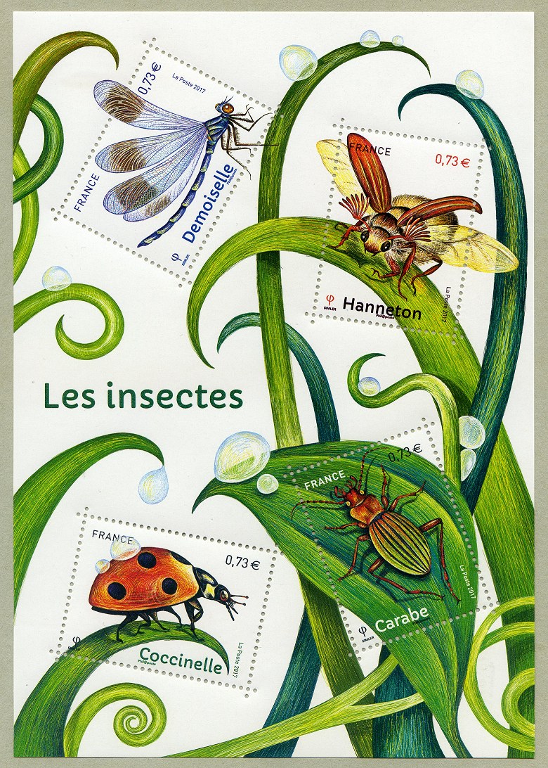 Image du timbre Bloc-feuillet  « Les insectes »