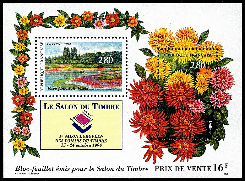 Image du timbre Le salon du timbre 1994 au parc floral de Vincennes