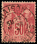 Image du timbre Groupe «Paix et Commerce»Type Sage 50c rose