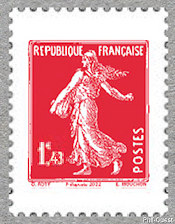 Image du timbre Seumeuse camée à 1€43 pour lettre prioritaire