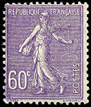Image du timbre Semeuse lignée 2ème série 60c lilas