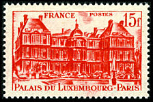 Image du timbre Palais du Luxembourg15 F rouge