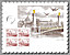 Affiche avec 4 timbres  du C.I.T.T. Paris 1949 - Pont Alexandre III  et Grand-Palais