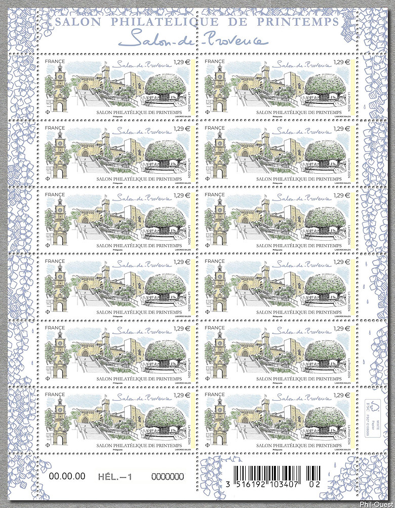 Image du timbre Salon de Provence - Feuillet de 12 timbres