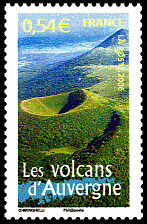 Image du timbre Les volcan d'Auvergne