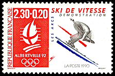 Image du timbre Ski de vitesse - démonstration - Les Arcs 