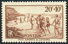 Sports et Loisirs - jeux de plage<BR>Associations sociales et sportives des PTT
