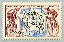 Image du timbre Cinquantième anniversaire du Tour de France