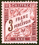 Image du timbre Chiffre-taxe type banderole 3F lilas-rose