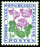 Image du timbre Timbre-taxe - Fleurs des champsSoldanelle des Alpes 1F
