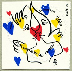 Image du timbre Le cœur de Jean-Charles de Castelbajac à 0,68 € autoadhésif