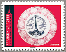 Image du timbre Assiette de la manufacture de Sarreguemines