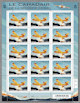 Feuille de  15 timbres du Canadair de la Sécurité Civile