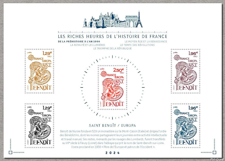Image du timbre EUROPA- Saint Benoît