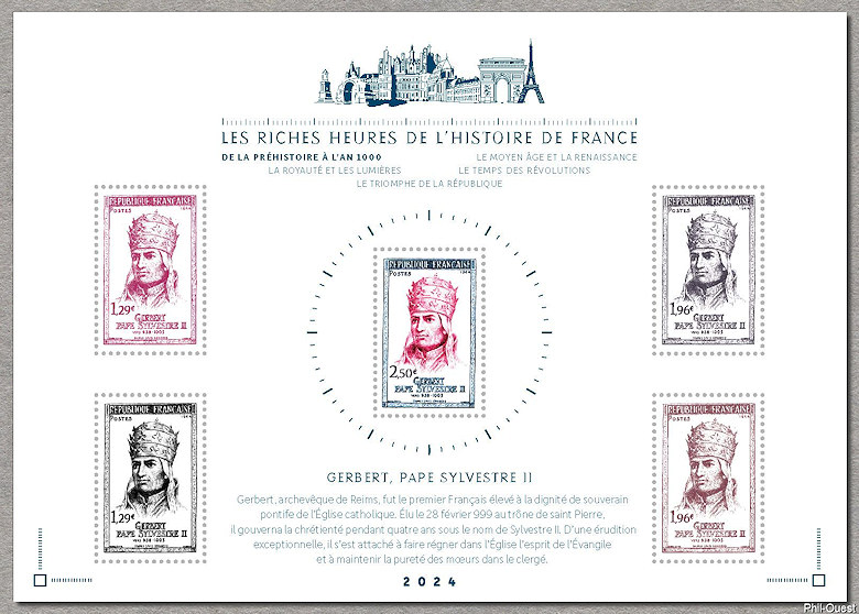 Image du timbre Gerbert, Pape Sylvestre II