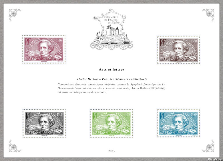 Image du timbre Arts et Lettres - Hector Berlioz - Pour les chômeurs intellectuels