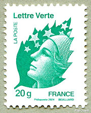 Marianne de Beaujard lettre verte 20g