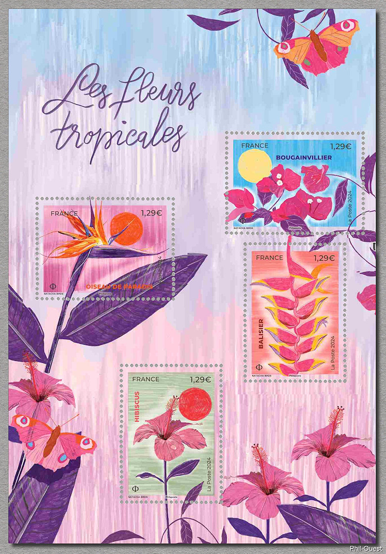 Image du timbre Les fleurs tropicales