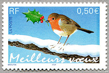 Image du timbre Meilleurs voeux-Le rouge-gorge